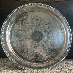 Sheridan Silver Plate Round Tray